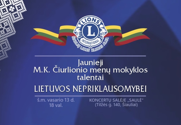 Jaunieji M. K. Čiurlionio menų mokyklos talentai Lietuvos Nepriklausomybei