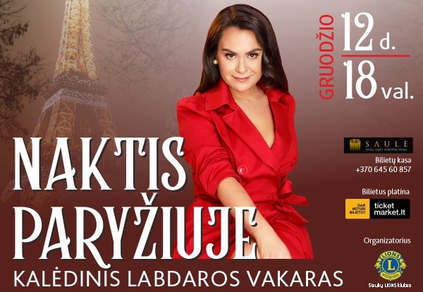 Kalėdinis labdaros vakaras „NAKTIS PARYŽIUJE“