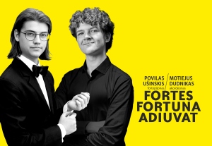 FORTES FORTUNA ADIUVAT | POVILAS UŠINSKIS (fortepijonas) ir MOTIEJUS DUDNIKAS (akordeonas) | ŠMSO | Dirigentas Vilhelmas Čepinskis       