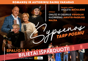 Romansų ir autorinių dainų vakaras „Šypsenos tarp posmų“