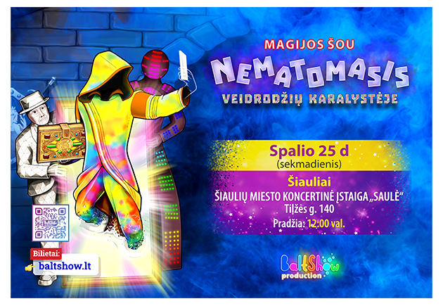 „NEMATOMASIS VEIDRODŽIŲ KARALYSTĖJE“ – interaktyvus šeimos šou ŠIAULIUOSE